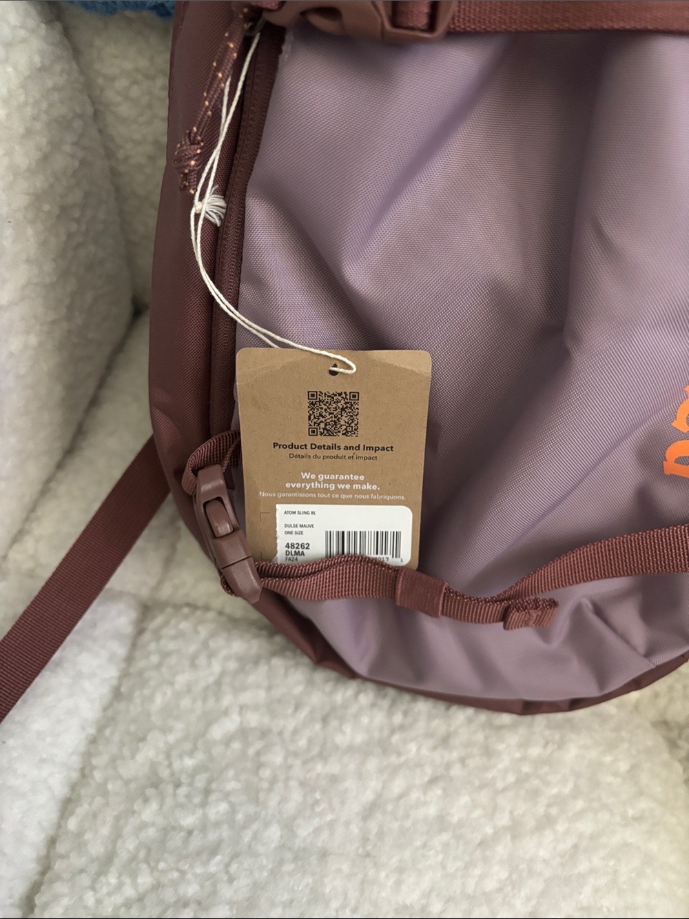NWT Patagonia Sling Backpack in Dusty Rose and Mauve - Picture 2 of 9